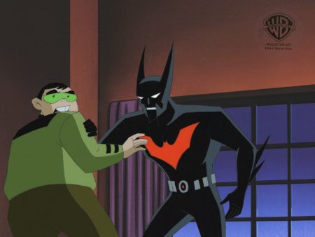 Batman Beyond Original Production Cel with Matching Drawing: Batman and Howie Online Hot Sale