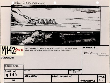 Star Wars: Episode V - The Empire Strikes Back: VFX Storyboard For Sale