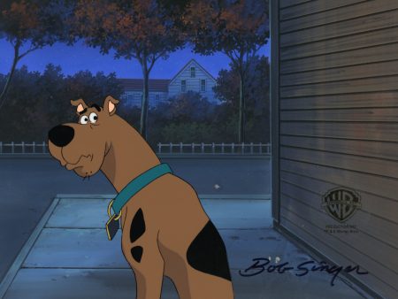 Scooby-Doo Original Production Cel on Original Background Signed by Bob Singer: Scooby For Discount