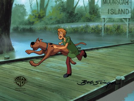 Scooby Doo Zombie Island Original Production Cel Signed by Bob Singer: Scooby and Shaggy Online Sale