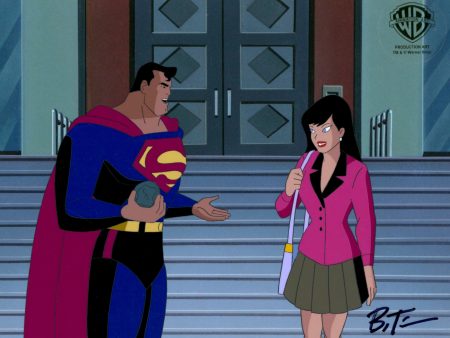 Superman The Animated Series Original Production Cel Signed by Bruce Timm: Superman and Lois Lane Online