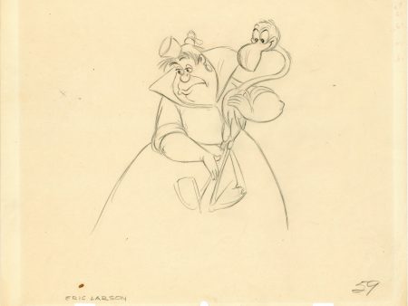 Alice in Wonderland Original Production Drawing: Queen of Hearts Online Hot Sale