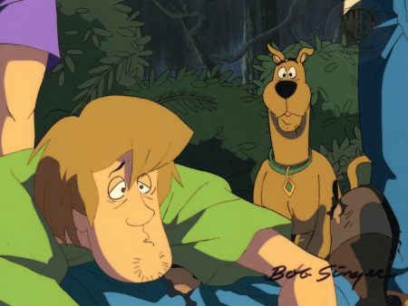 Scooby-Doo Original Production Cel on Original Background Signed by Bob Singer: Scooby, Shaggy For Discount