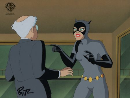 Batman The Animated Series Original Production Cel signed by Bruce Timm: Catwoman, Ventriloquist Online Hot Sale