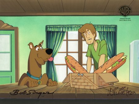 Scooby Doo Zombie Island Original Production Cel on Original Background Signed by Bob Singer and Willie Ito Online Sale