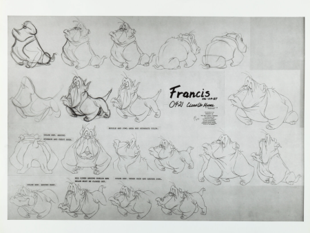 Oliver and Company Original Production Model Sheet: Francis Online now