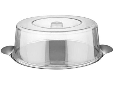 Stainless Steel Cake Plate with Clear Plastic Cover Hot on Sale