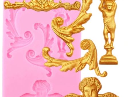 Silicone Mold - Angel & Baroque Scrolls Online Sale