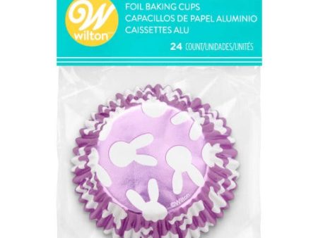 Standard Cupcake Liners - Purple Bunny Foil Sale