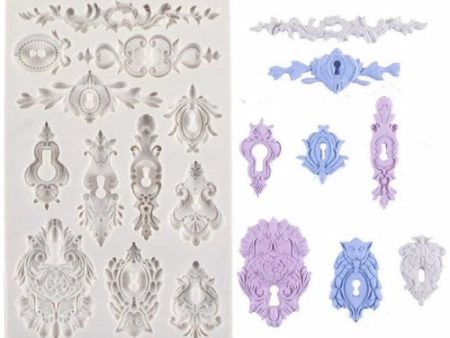 Silicone Mold - Baroque Embossed Keyhole Cheap