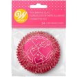 Standard Cupcake Liners - Pink Hearts Valentine s Day Foil Supply