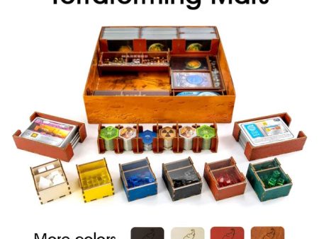 Gaming Trunk - Martian Organizer for Terraforming Mars (Walnut) on Sale